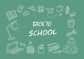 Green school background - back to school Royalty Free Stock Photo