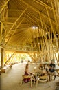 Green school bamboo interior in bali indonesia