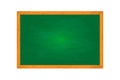 Green school board with wooden frame isolated on white. Back to school theme. Easy to edit vector template for typography poster, Royalty Free Stock Photo