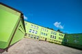 Green school building Royalty Free Stock Photo