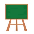 Green school chalkboard in the frame vector isolated. Blank clasroom blackboard. Empty surface for your message. Education object