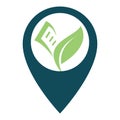 Green School Location Logo Design.