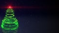 Green sci-fi christmas tree