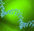 Green scientific background with DNA molecule