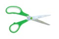 Green scissor isolated on white