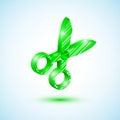 Green scissors icon