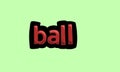 Green screen animation video written ball