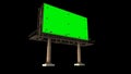 Green screen billboard with chroma key tracking markers