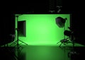 Green Screen Empty Studio Background