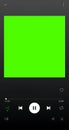 Green Screen Music Player Interface with Playback Controls Royalty Free Stock Photo