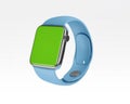 Green Screen Smartwatch - 3D Rendered Green Screen watch - Green Screen Smart Watch isolated