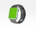 Green Screen Smartwatch - 3D Rendered Green Screen watch - Green Screen Smart Watch isolated