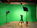 Green Screen Sound Stage Lights Camera