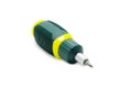 Green screwdriver isolated over white Royalty Free Stock Photo