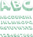 Green Scribble Alphabet