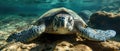 Green Sea Turtle Chelonia Mydas Found In Cyprus, Mediterranean Island