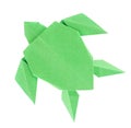 Green sea turtle of origami Royalty Free Stock Photo