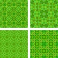 Green seamless mosaic pattern background set Royalty Free Stock Photo
