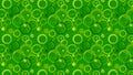 Green Seamless Overlapping Circles Pattern Background Graphic