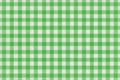 Green seamless pattern of gingham tablecloth Royalty Free Stock Photo