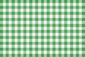 Green seamless pattern of gingham tablecloth Royalty Free Stock Photo