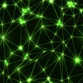 Green seamless pattern with neon triangles Royalty Free Stock Photo