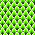 Green seamless rhombus pattern. Geometric tile in lime color