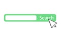 Green search bar vector design