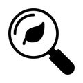 Green search vector glyph flat icon
