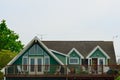 Green seaside house Royalty Free Stock Photo