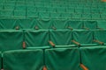Green seats in cinema Royalty Free Stock Photo