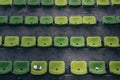 Green Seats at The Olympic Stadium Munich Germany Royalty Free Stock Photo