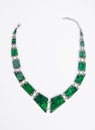 Green sectioned necklace jewelry