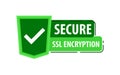 Green Secure Checkmark Badge Illustrating SSL Encryption for Safe Internet Browsing and Transactions