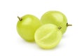 Green Seedless Grape with cut in half Royalty Free Stock Photo