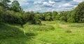 The green semi-natural meadows of the Kauwberg nature reserve , Uccle, Belgium