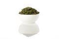 Green sencha tea in white cup Royalty Free Stock Photo