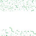 Green serpentine and confetti vector holiday background