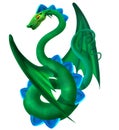 Green serpentine dragon