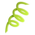 Green serpentine icon, cartoon style