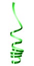 Green serpentine ribbon mockup, realistic style