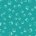 Green Server, Data, Web Hosting icon isolated seamless pattern on green background. Vector Royalty Free Stock Photo