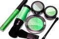 Green set for make-up Royalty Free Stock Photo
