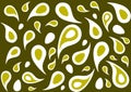 Green shade paisley wallpaper background