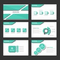 Green shadow Infographic elements icon presentation template flat design set for advertising marketing brochure flyer Royalty Free Stock Photo