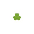 Green Shamrock illustration isolated on white. Clover three leaf flower. St Patrick day vector Royalty Free Stock Photo