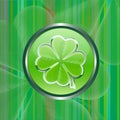 Green shamrock leaf sign