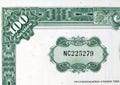 Green shares - stock certificate Royalty Free Stock Photo