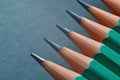 Green sharpened wooden pencils Royalty Free Stock Photo