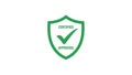 Green Shield Shaped Certification Seal with White Checkmark and Approval Text approved certified Royalty Free Stock Photo